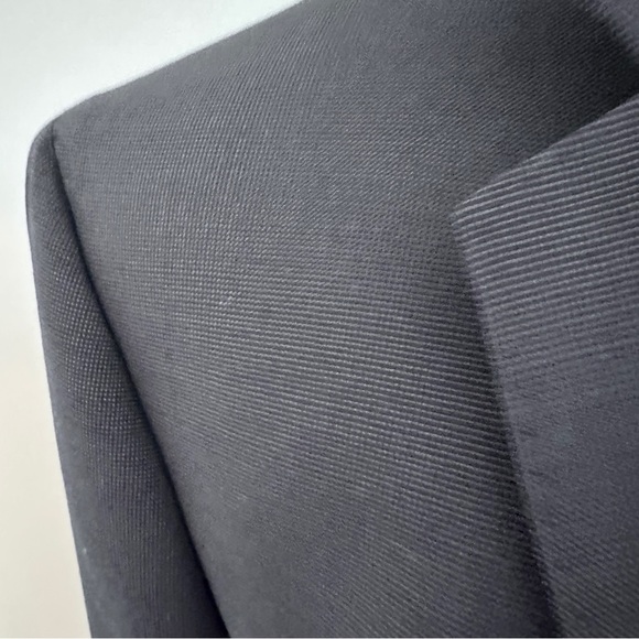 Unisex Fine Wool Suiting Blazer men’s sz 42R - Black - Picture 3 of 16